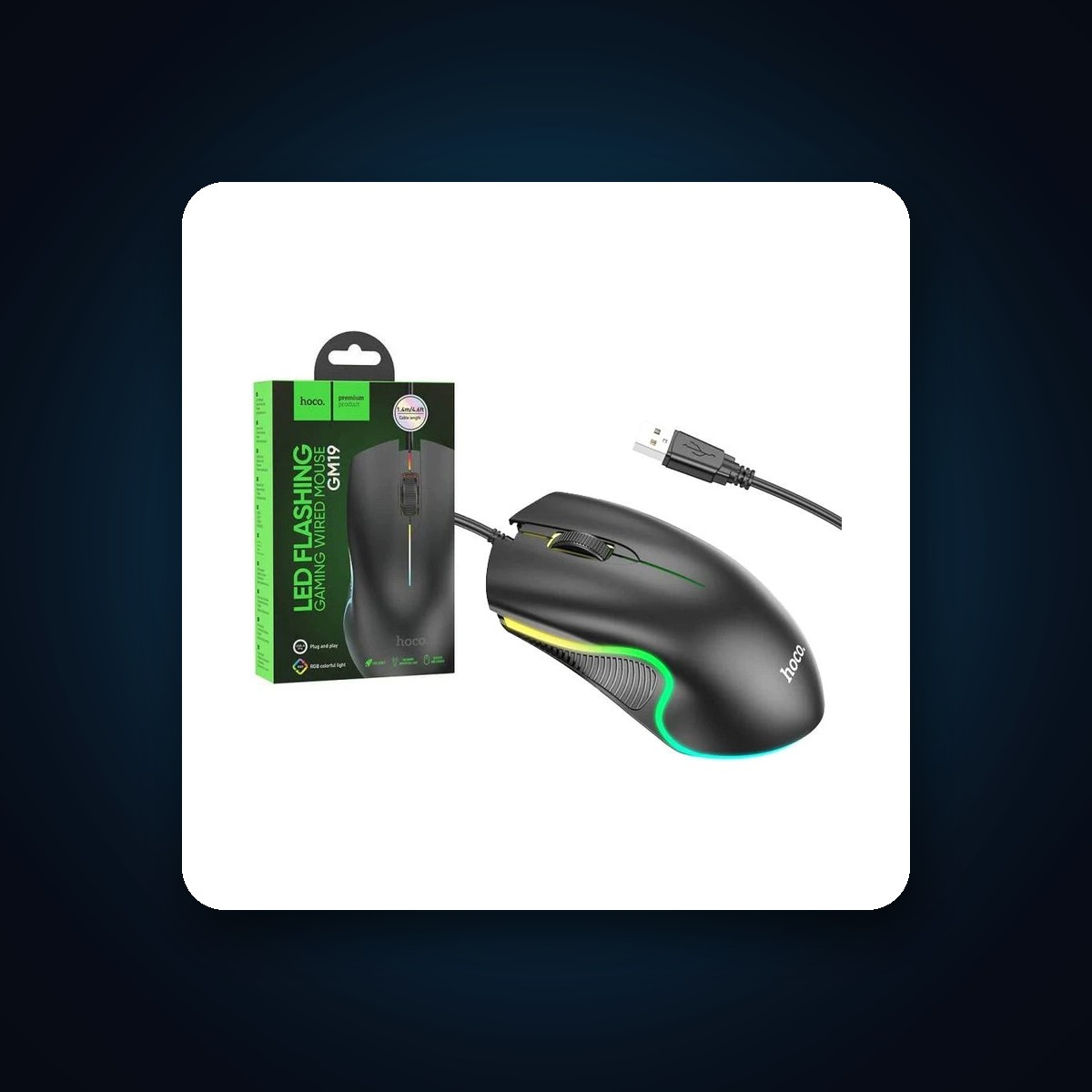 Hoco GM19 LED Gaming Wired Mouse