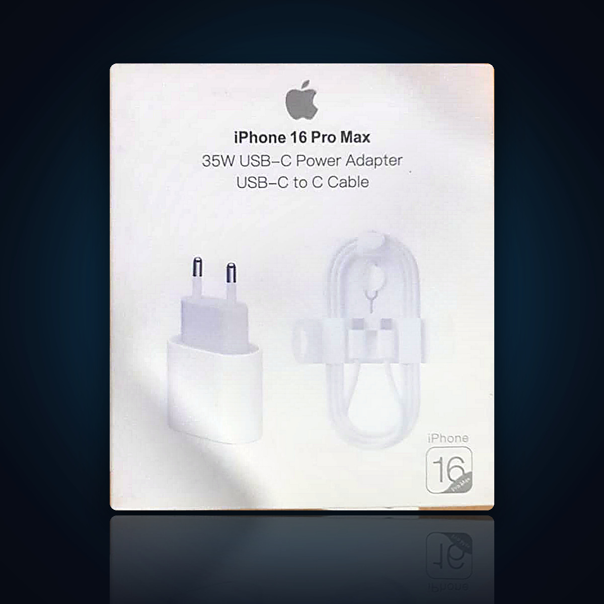 35W USB-C Power Adapter with USB-C Cable (for iPhone 16 Pro Max)